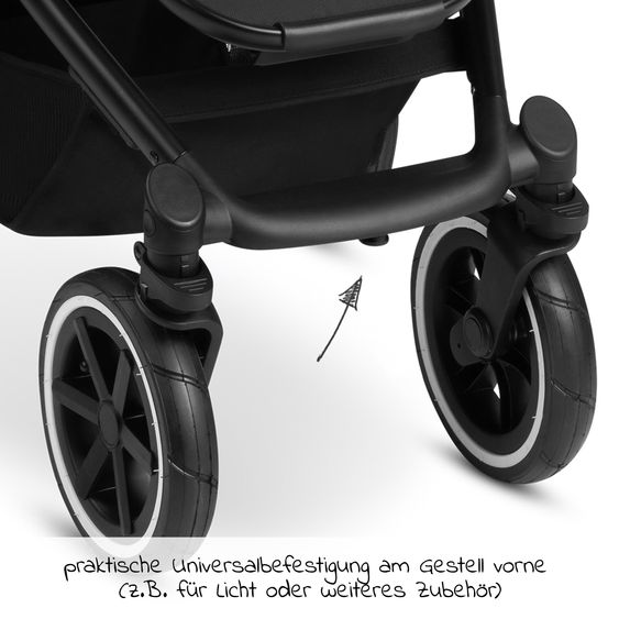 ABC Design Passeggino Salsa 4 Air - incluso navicella e seggiolino sportivo con pacchetto accessori XXL - Pure Edition - Berry