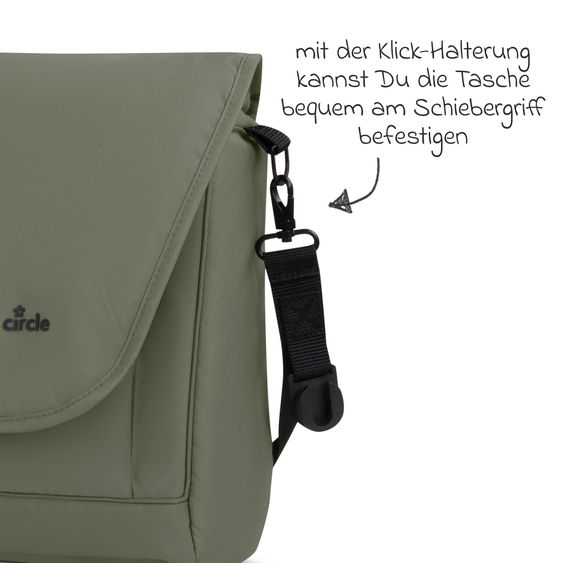 circle by ABC Design Zubehör-Set Kinderwagen mit Wickeltasche Easy, Winterfußsack, Regenschutz & Moskitonetz - - Wheat