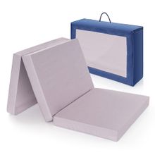 Travel bed mattress Comfort - 60 x 120 cm / Height 6 cm, breathable, washable, tested for harmful substances - Grey