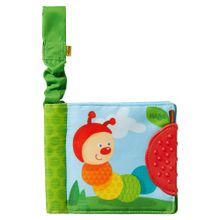 Buggy book with bite corner - roe bow caterpillar - green