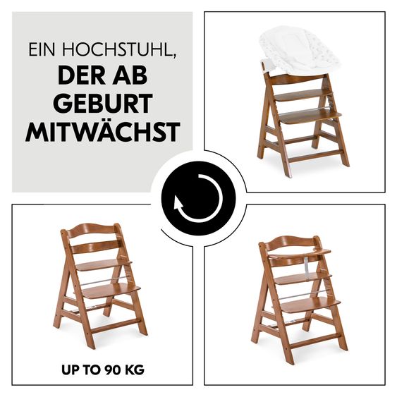 Hauck Seggiolone Alpha Plus - Noce