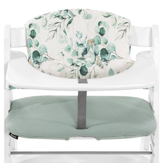 Hauck Cuscino per sedile / seggiolone per seggiolone Alpha - Highchair Pad Select - Jersey Leaves Mint