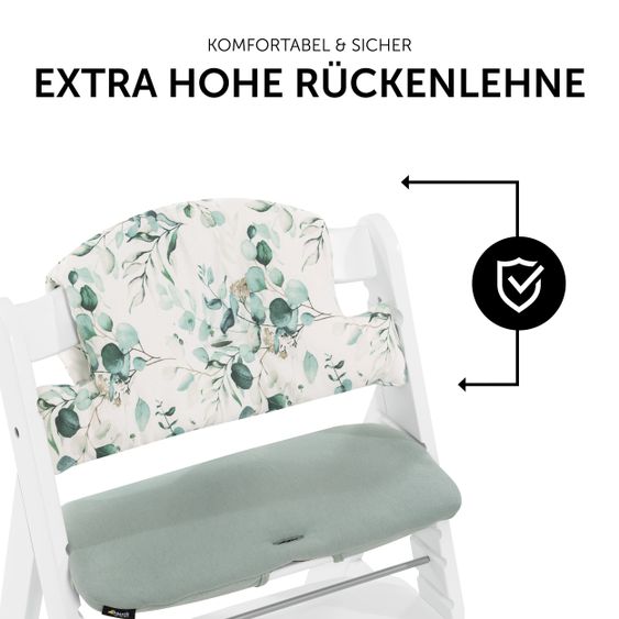 Hauck Cuscino per sedile / seggiolone per seggiolone Alpha - Highchair Pad Select - Jersey Leaves Mint