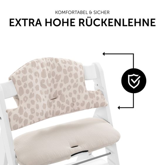 Hauck Sitzkissen / Hochstuhlauflage für Alpha Hochstuhl - Highchair Pad Select - Muslin Leo Natural