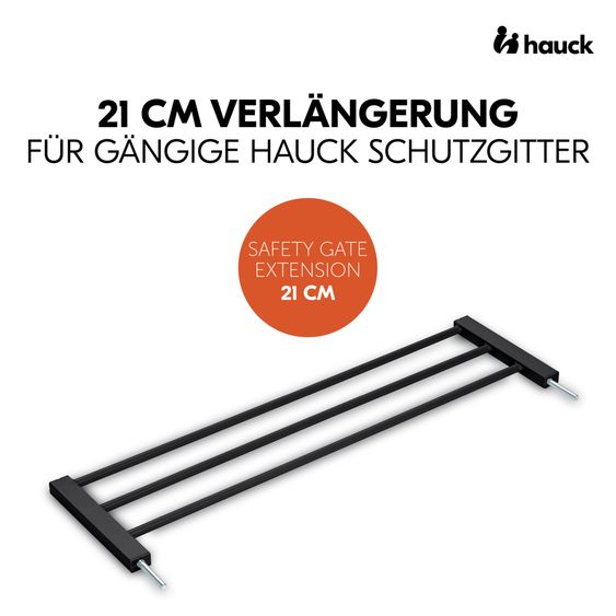 Hauck Estensione per cancelletto di sicurezza 21 cm - adatta al cancelletto di sicurezza Hauck - Nero