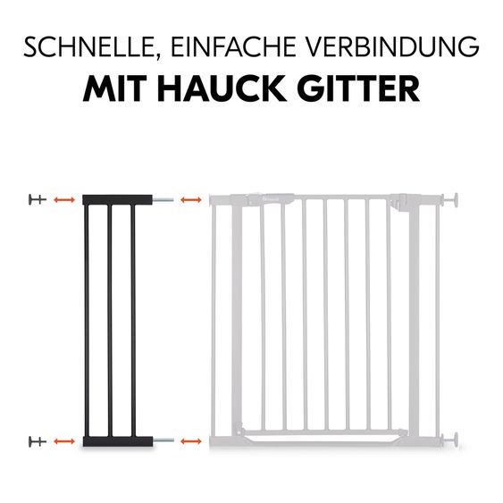 Hauck Estensione per cancelletto di sicurezza 21 cm - adatta al cancelletto di sicurezza Hauck - Nero
