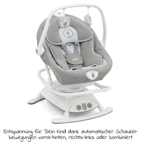 joie 2in1 baby swing Sansa from birth - 13 kg removable seat can be used as a baby bouncer - Portrait