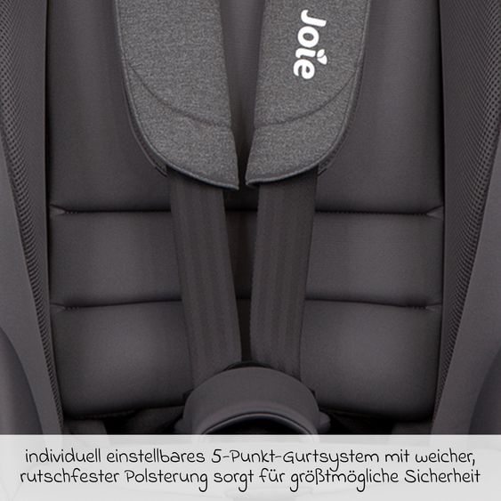 joie Child seat Fortifi R129 i-Size from 15 months - 12 years (76 cm - 145 cm) incl. backrest protection Cover Me - Thunder