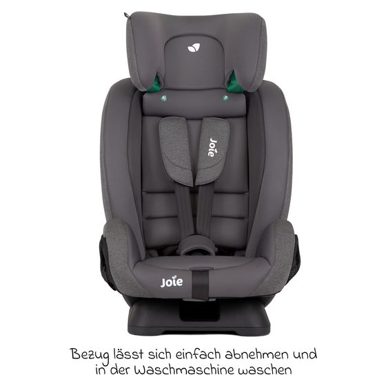joie Child seat Fortifi R129 i-Size from 15 months - 12 years (76 cm - 145 cm) incl. backrest protection Cover Me - Thunder