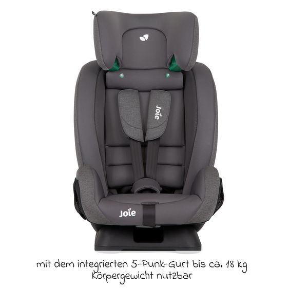 joie Child seat Fortifi R129 i-Size from 15 months - 12 years (76 cm - 145 cm) incl. backrest protection Cover Me - Thunder