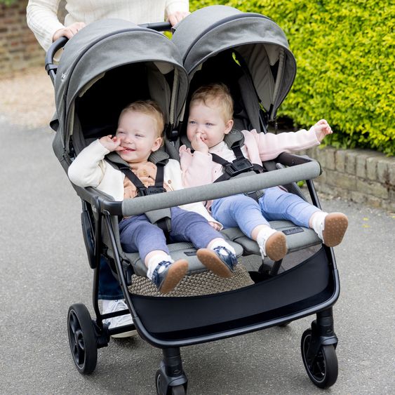 Joie Signature Estrella sibling & twin pushchair up to 22 kg (per seat) incl. adapter, carrycot & raincover - Signature - Evergreen