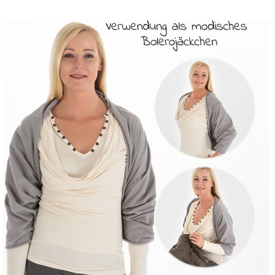 LaLoona Nursing scarf / nursing cloth / privacy screen while breastfeeding - Gray