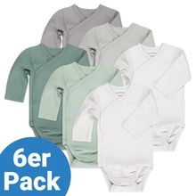 Wrap body long sleeve 6 pack - sage gray - size 62/68