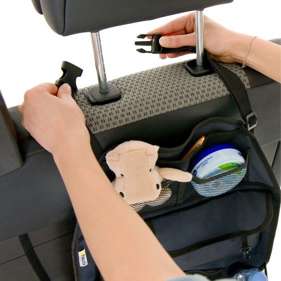 Maxi-Cosi 3in1 infant car seat & reboarder set from birth to 4 years with (40 - 105 cm) with Pebble S i-Size infant car seat & Pearl S child seat incl. FamilyFix S Isofix base & backrest protector - Tonal Black