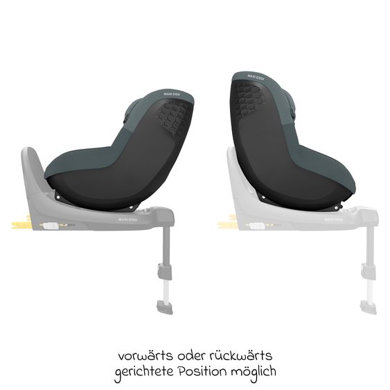 Maxi-Cosi 3in1 infant car seat & reboarder set from birth to 4 years with (40 - 105 cm) with Pebble S i-Size infant car seat & Pearl S child seat incl. FamilyFix S Isofix base & backrest protector - Tonal Graphite