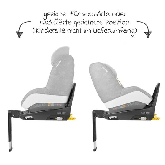 Maxi-Cosi Babyschale Pebble Pro i-Size ab Geburt-12 Monate (45-75 cm) FamilyFix 3 i-Size Base, Polsterschutz & Greifling - Essential Black