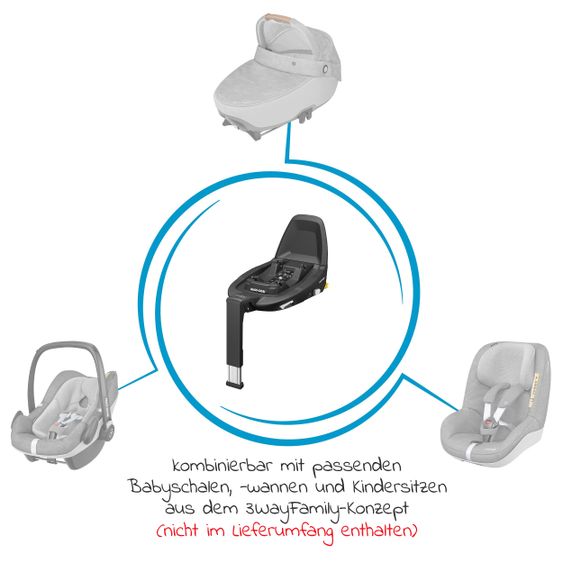 Maxi-Cosi Isofix base FamilyFix3 i-Size for mounting infant carriers and child seats