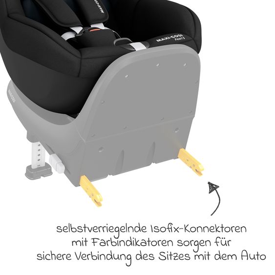 Maxi-Cosi Reboarder child seat Pearl S i-Size from 3 months - 4 years (61 cm - 105 cm) with Easy-in hooks & G-Cell side impact technology - Tonal Black