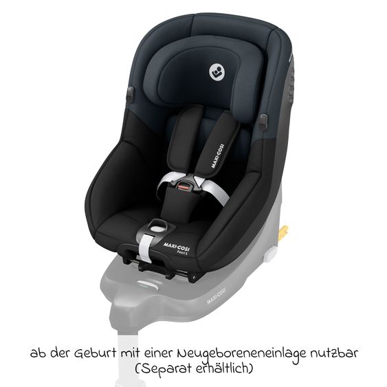 Maxi-Cosi Reboarder child seat Pearl S i-Size from 3 months - 4 years (61 cm - 105 cm) with Easy-in hooks & G-Cell side impact technology - Tonal Black