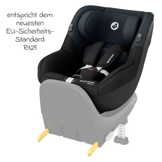 Maxi-Cosi Reboarder child seat Pearl S i-Size from 3 months - 4 years (61 cm - 105 cm) with Easy-in hooks & G-Cell side impact technology - Tonal Black