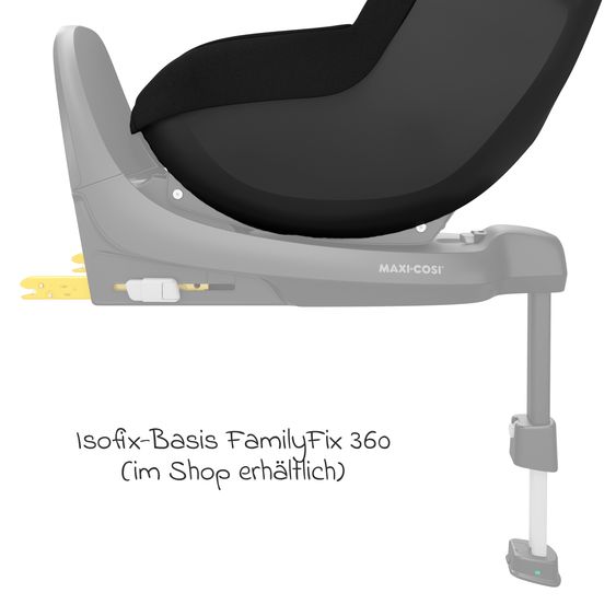 Maxi-Cosi Reboarder child seat Pearl S i-Size from 3 months - 4 years (61 cm - 105 cm) with Easy-in hooks & G-Cell side impact technology - Tonal Black