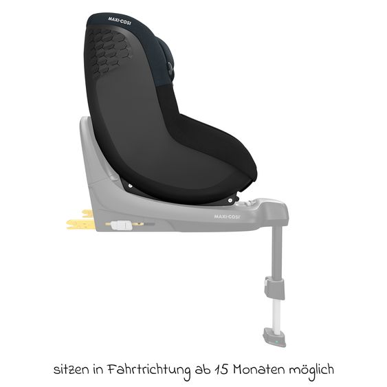 Maxi-Cosi Reboarder child seat Pearl S i-Size from 3 months - 4 years (61 cm - 105 cm) with Easy-in hooks & G-Cell side impact technology - Tonal Black