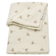 Cuddly blanket muslin 75x100 cm - Gingko - Soft Sand