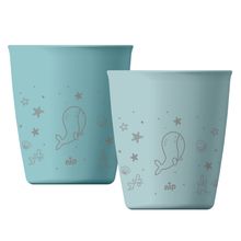 Bicchiere 2-pack mangia verde - Blu