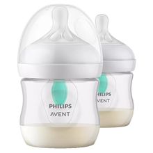 PP-Flasche 2er Pack Natural Response 125ml mit AirFree Ventil + Silikon-Sauger 0M+