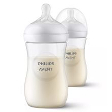 PP-Flasche 2er Pack Natural Response 260ml + Silikon-Sauger 1M+