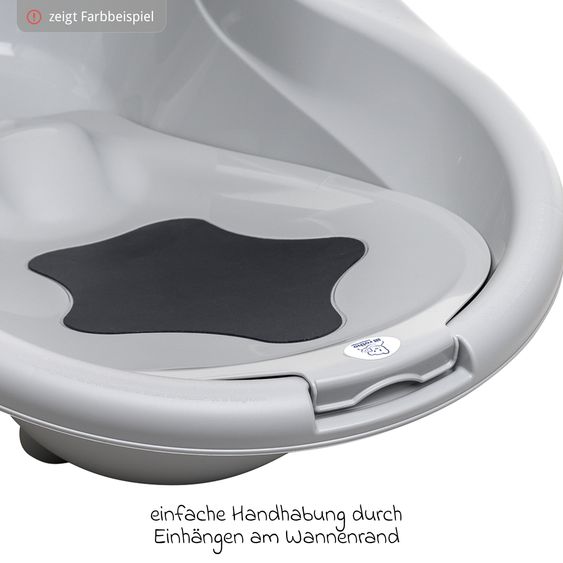 Rotho Babydesign 4-piece Tilo bath set / bathing station - incl. bathtub + bath stand + bath lounger + drain hose - cappuccino