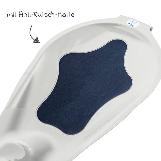 Rotho Babydesign 4-piece Tilo bath set / bathing station - incl. bathtub + bath stand + bath lounger + drain hose - cappuccino