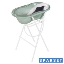 4-piece Tilo bath set / bathing station - incl. bath tub + bath stand + bath lounger + drain hose - Sage Green
