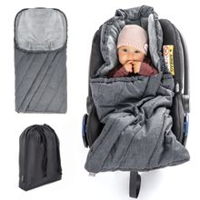 Winter-Fußsack Babyschale 3M PRO - für alle Gurtsysteme - Grau